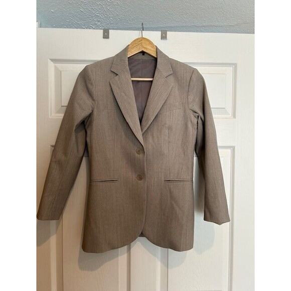 THEORY Beige Taupe Wool Blazer 2-button Suit Jacket Work Business Women's 4 - Picture 4 of 14